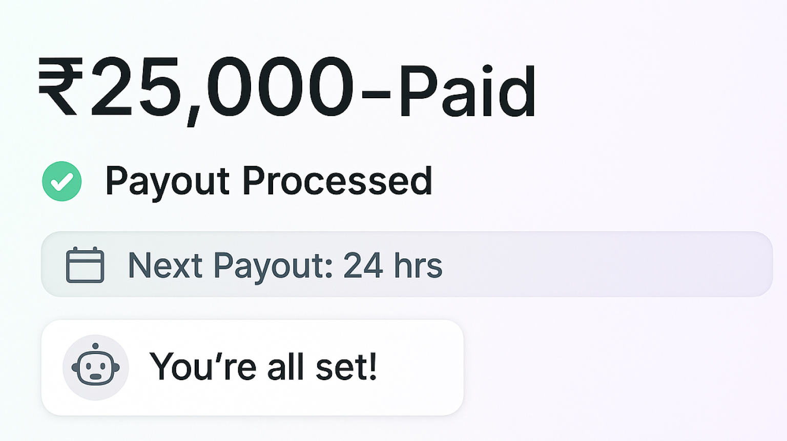 Payment? Already Done